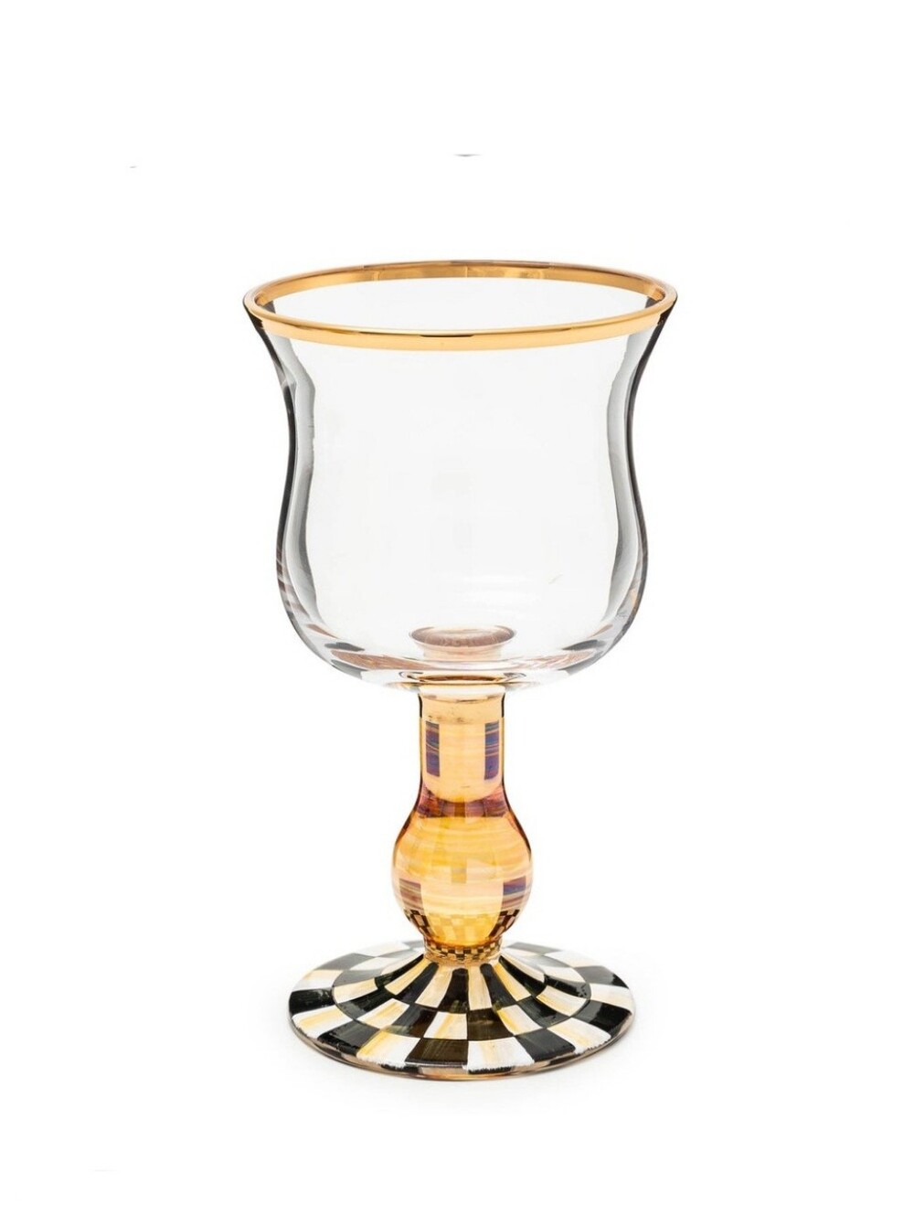 MacKenzie-Childs Courtly Check Wine Glass (2 available)